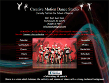 Tablet Screenshot of creativemotiondancestudio.com